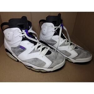 Nike Air Jordan 6 Retro Flint Sz11.5 White Dark Concord Infrared CI3125-100 2019